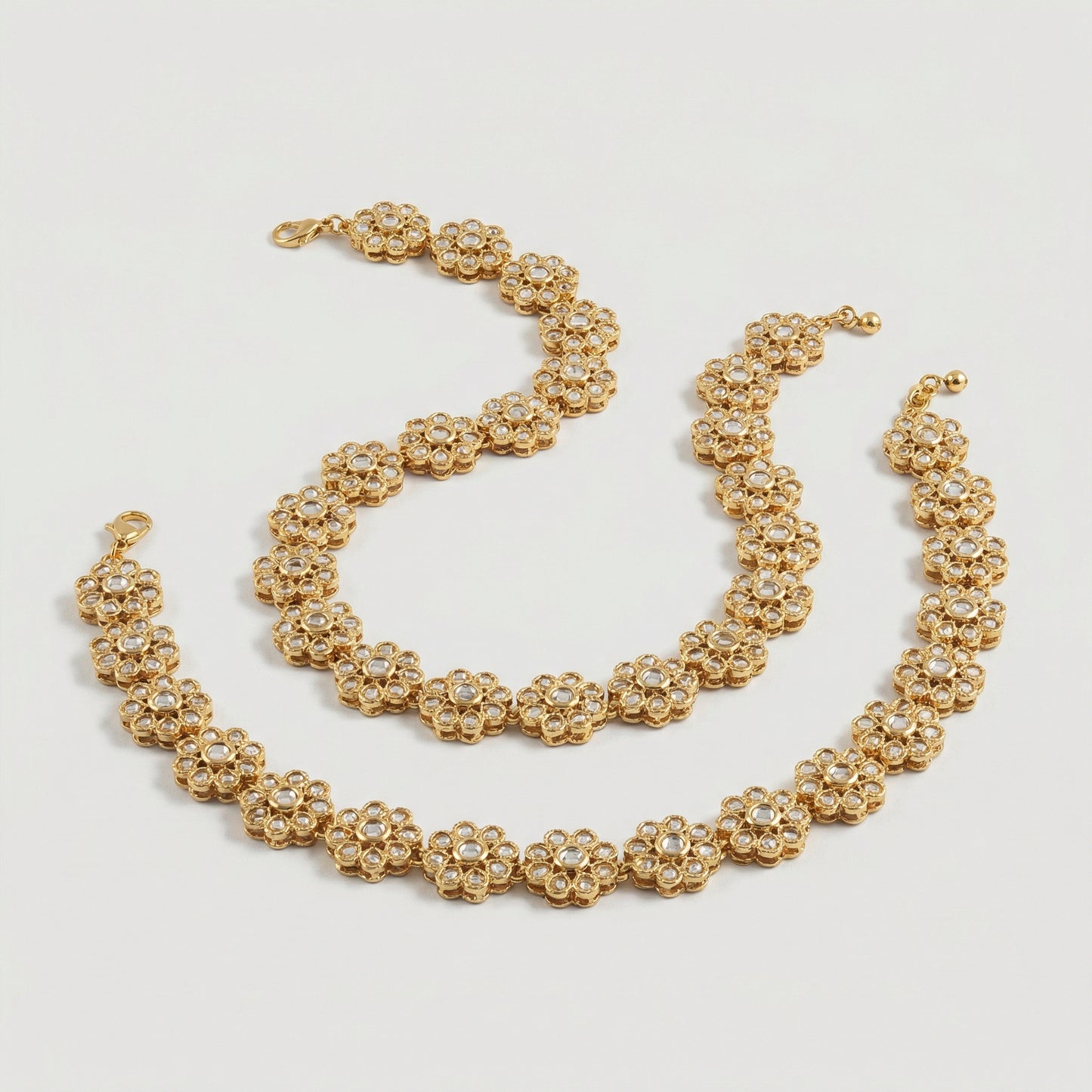 Gilded Blossom Anklets