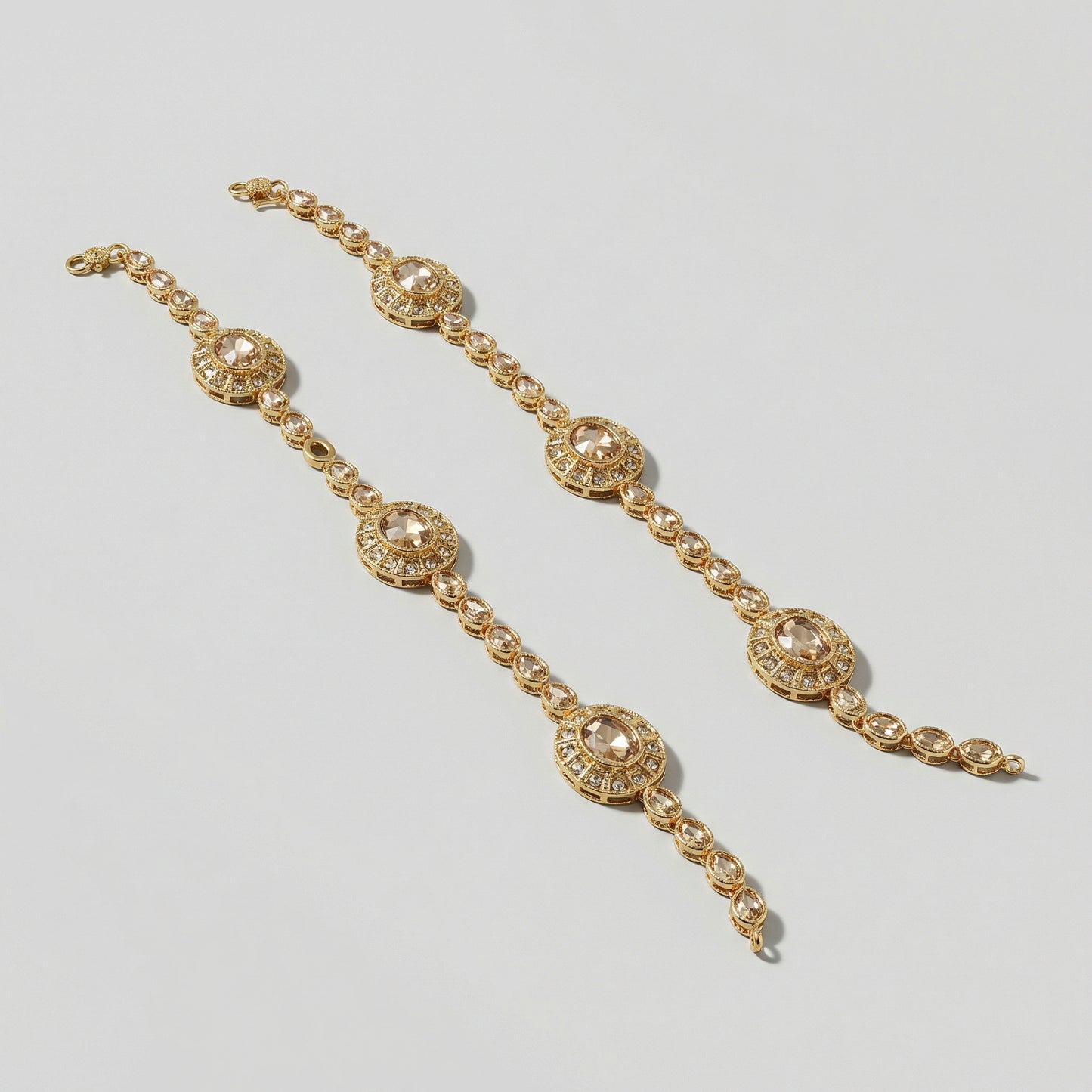 Gilded Kundan Anklets