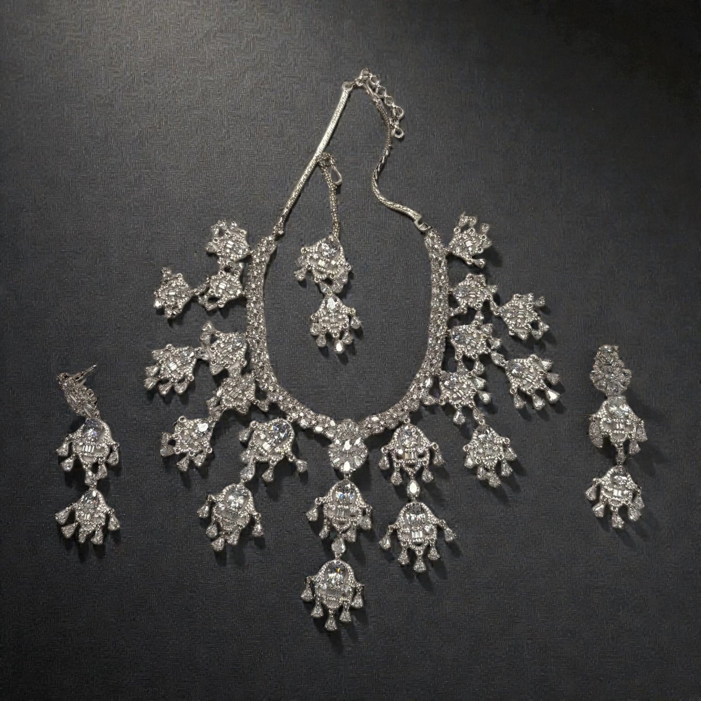 Elegant Silver Statement Set
