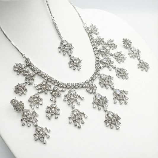 Elegant Silver Statement Set