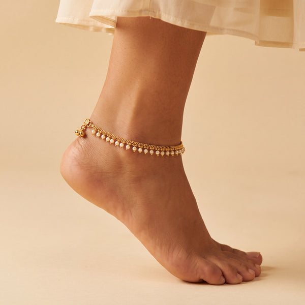 Priya Pearl Anklets