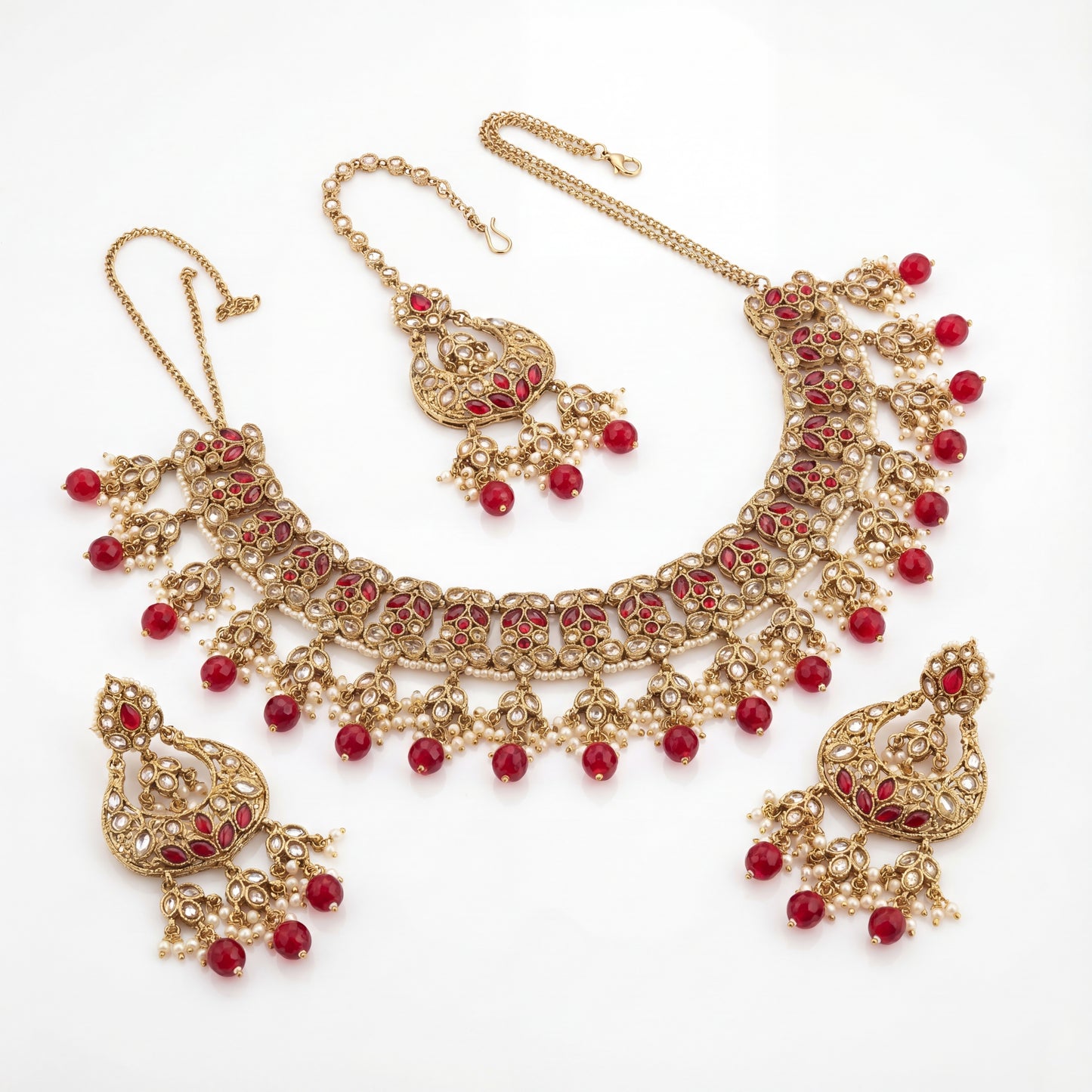 Rukmini Ruby Heirloom Necklace Set