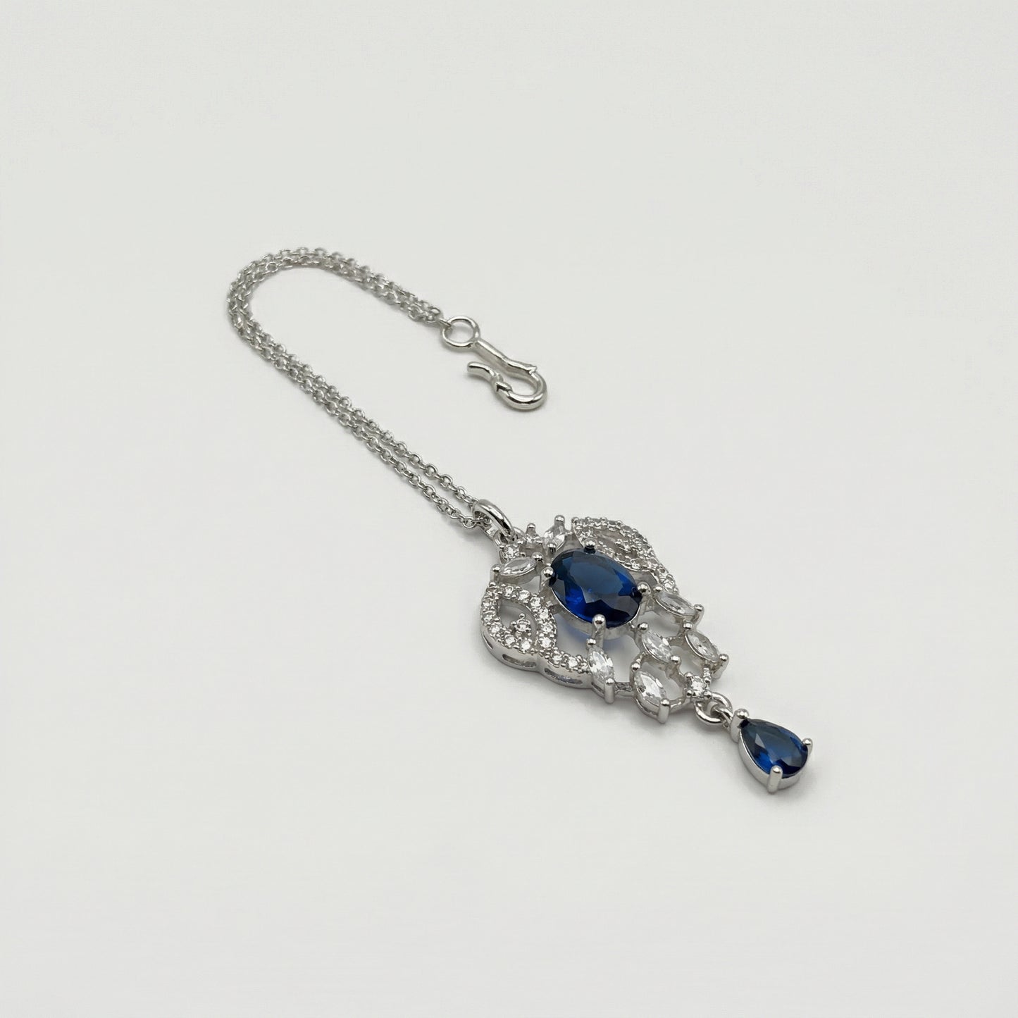 Sapphire Drop Crystal Tikka