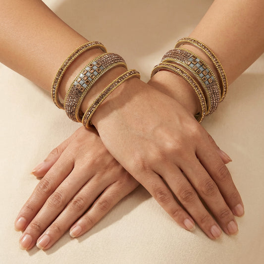 Gilded Bronze Bangles - Set of 6