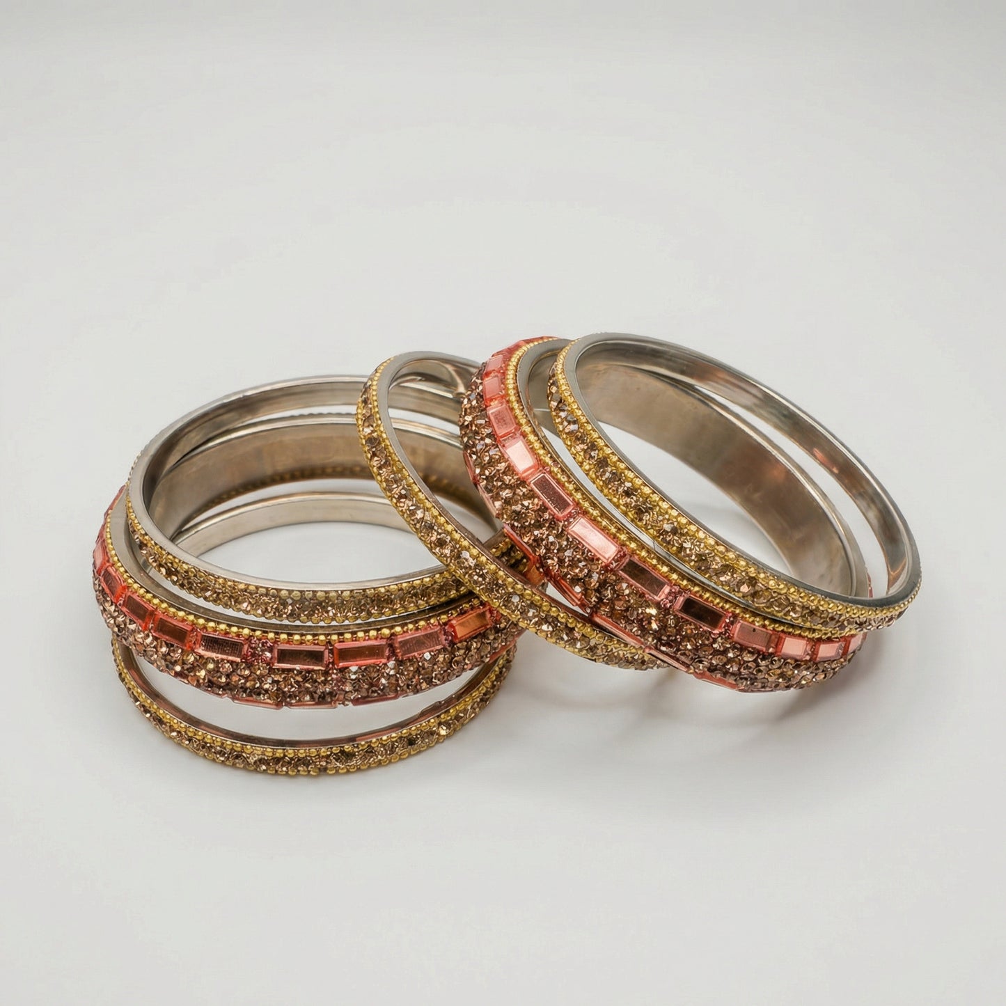 Vintage Ruby Bangles - Set of 6