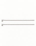 Pair of Gilded Braid silver-tone interlocking link anklets in a flat lay