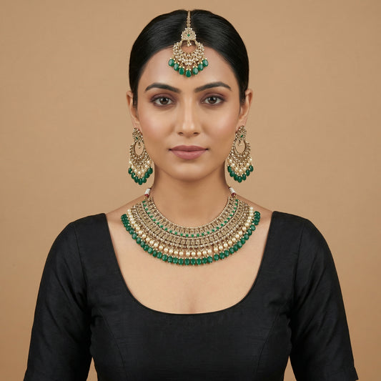 Royal Emerald Necklace Set