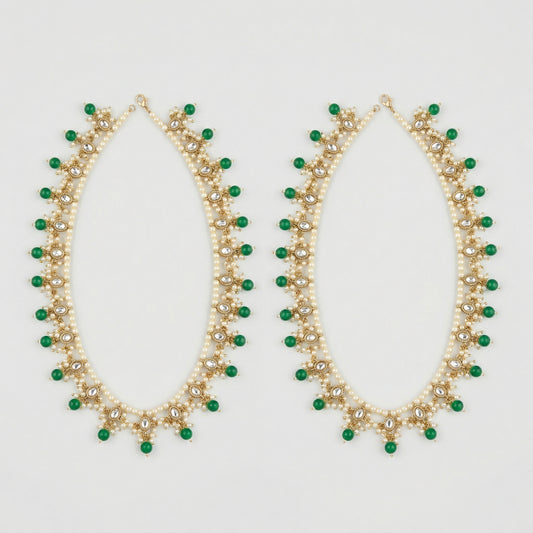 Emerald Pearl Anklets