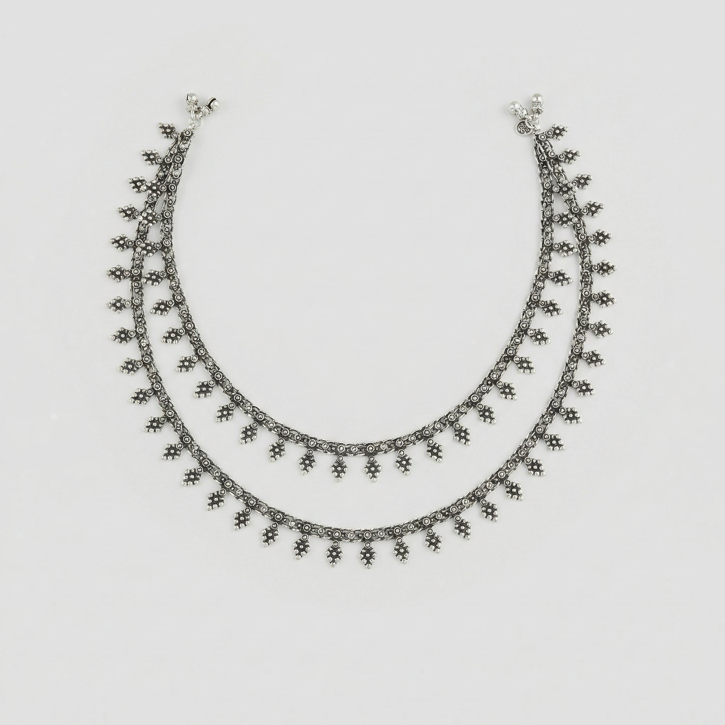 Silver Grapevine Anklets