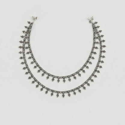 Silver Grapevine Anklets