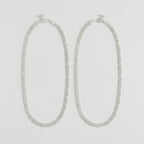 Sterling Sparkle Anklets pair of polished silver-tone scalloped payals with ghungroo beads on white background