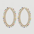 Navrang Kundan Anklets pair of gold-tone multicolor beaded payals