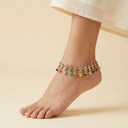 Navrang Kundan Anklets