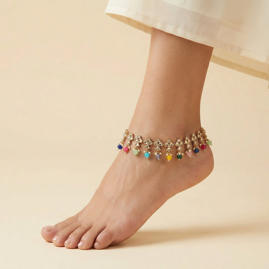 Navrang Kundan Anklets