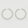 Silver Pearl Payal Set pair of silver-tone pearl and crystal drop payals