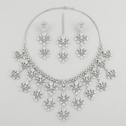 Elegant Silver Statement Set