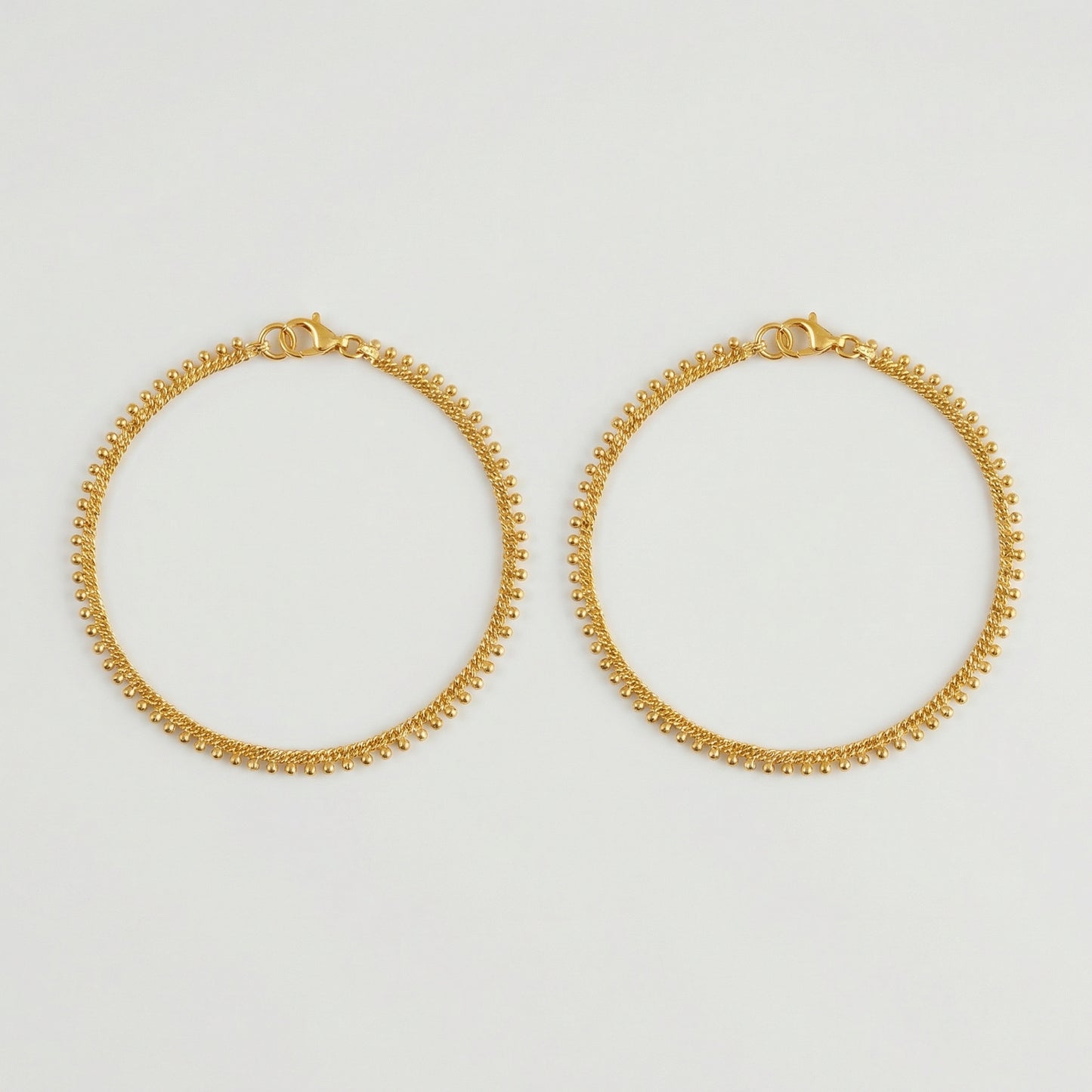 Golden Dotted Chain Anklets