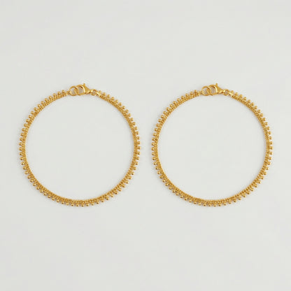Golden Dotted Chain Anklets