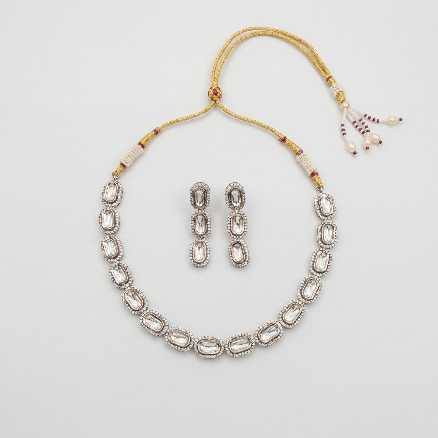 Elara Silver Polki Set