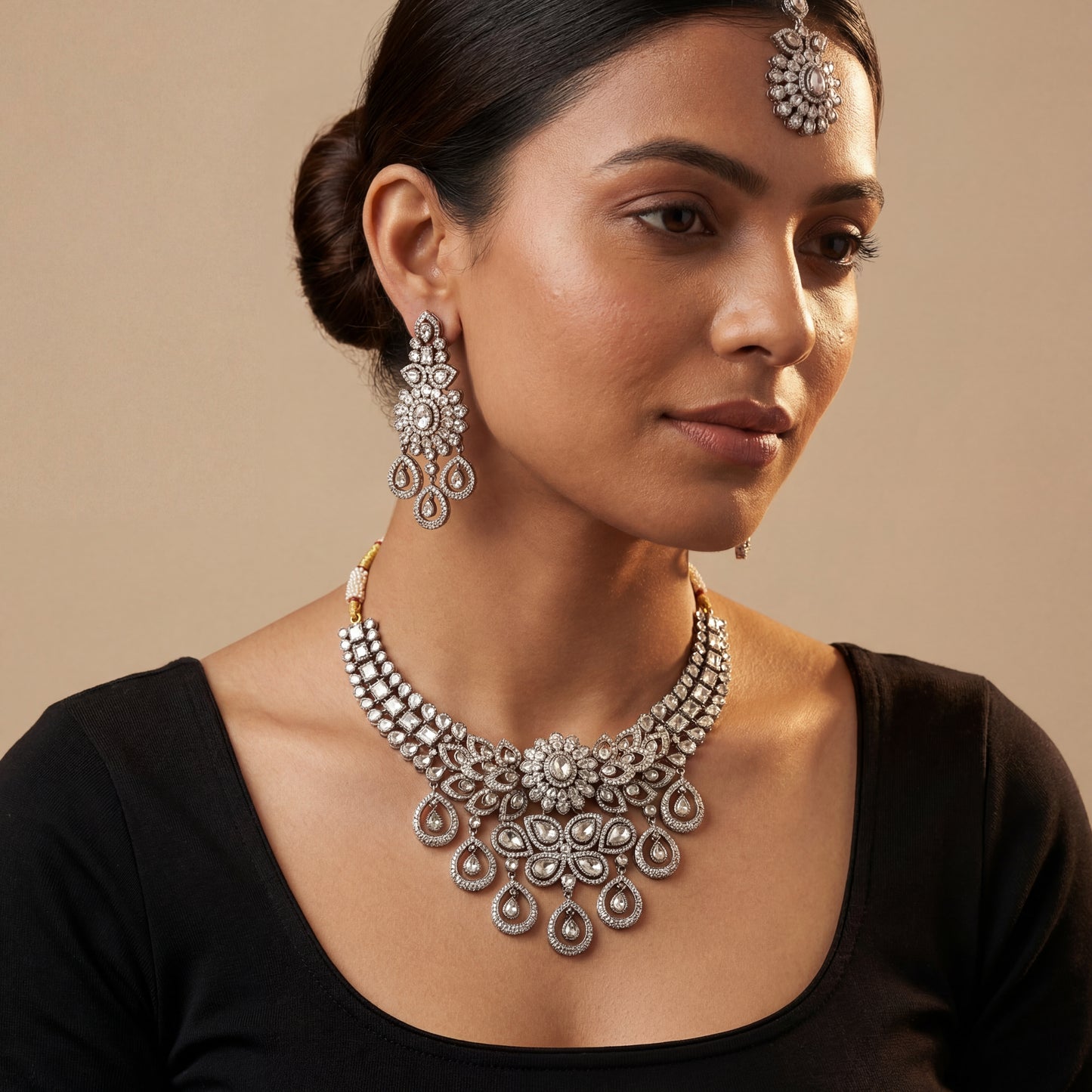 Aria Silver Necklace Set