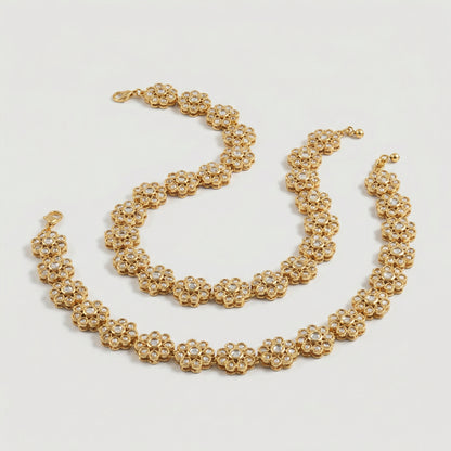 Gilded Blossom Anklets