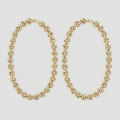 Gilded Blossom Anklets