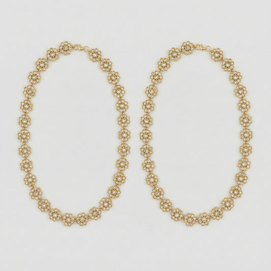 Gilded Blossom Anklets