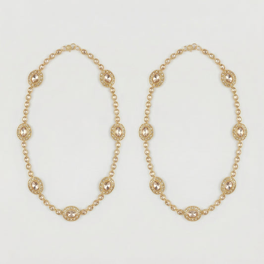 Gilded Kundan Anklets