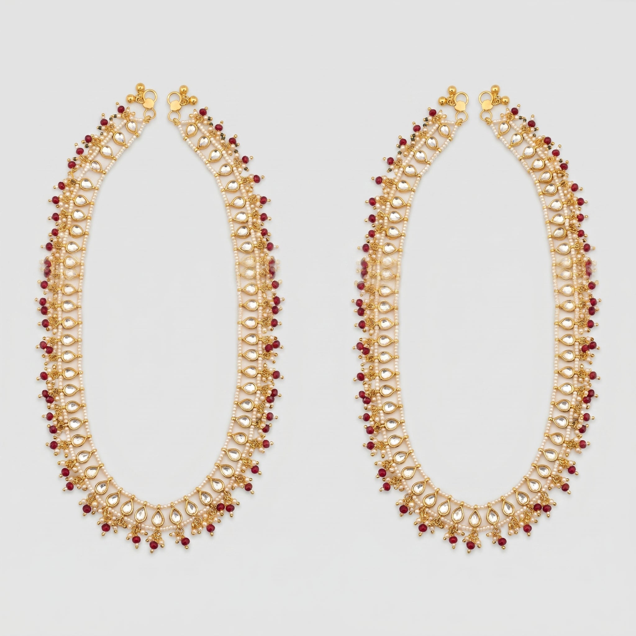 Kundan Ruby Anklet