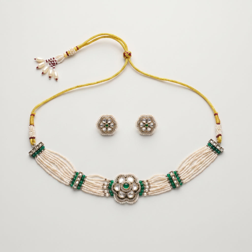 Emerald Polki Necklace