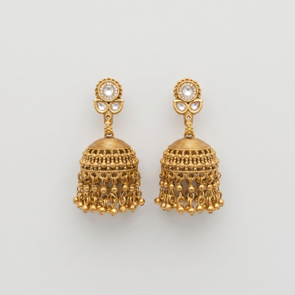 Kundan Jhumka Earrings