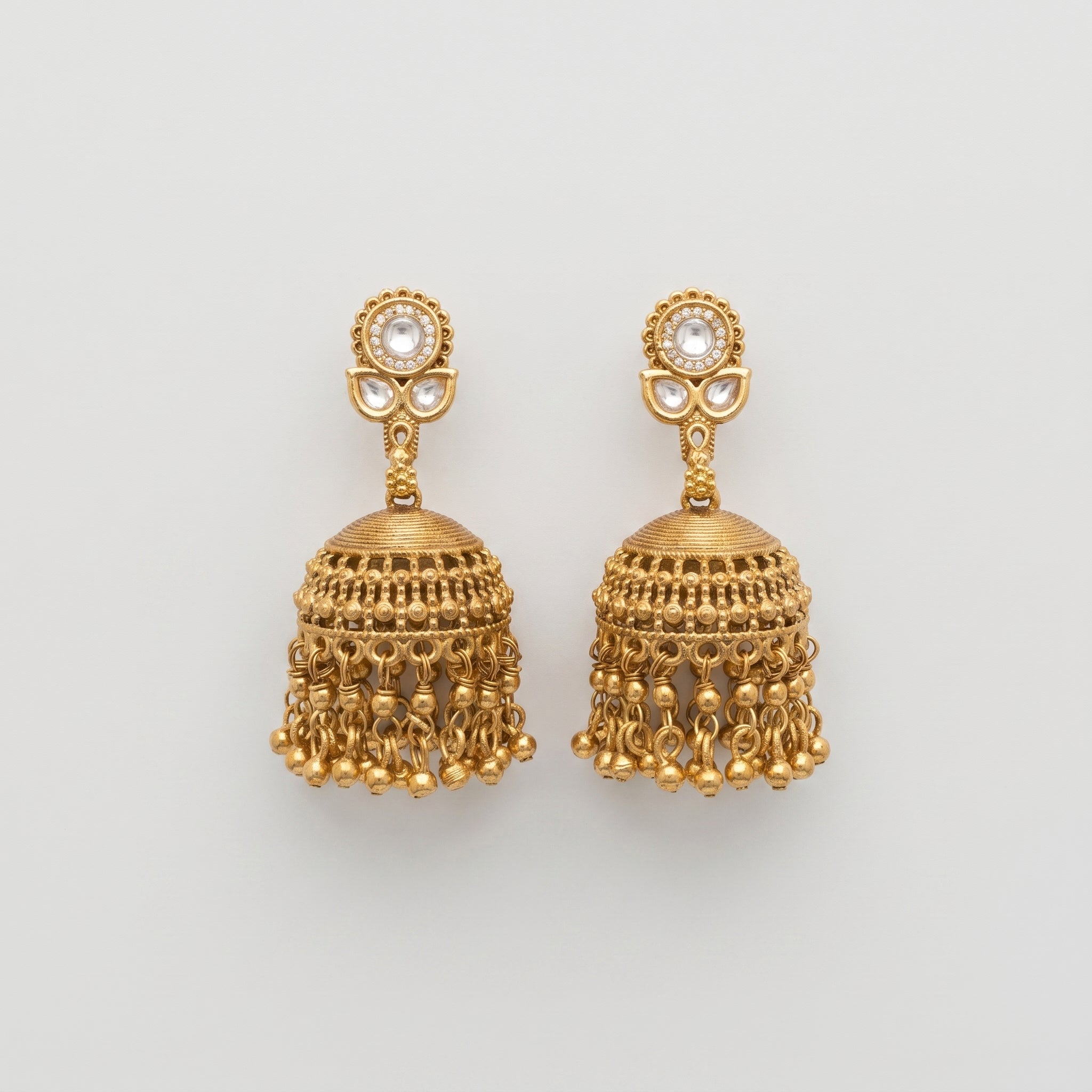 Kundan Jhumka Earrings