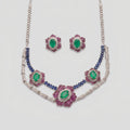Triveni Emerald Set