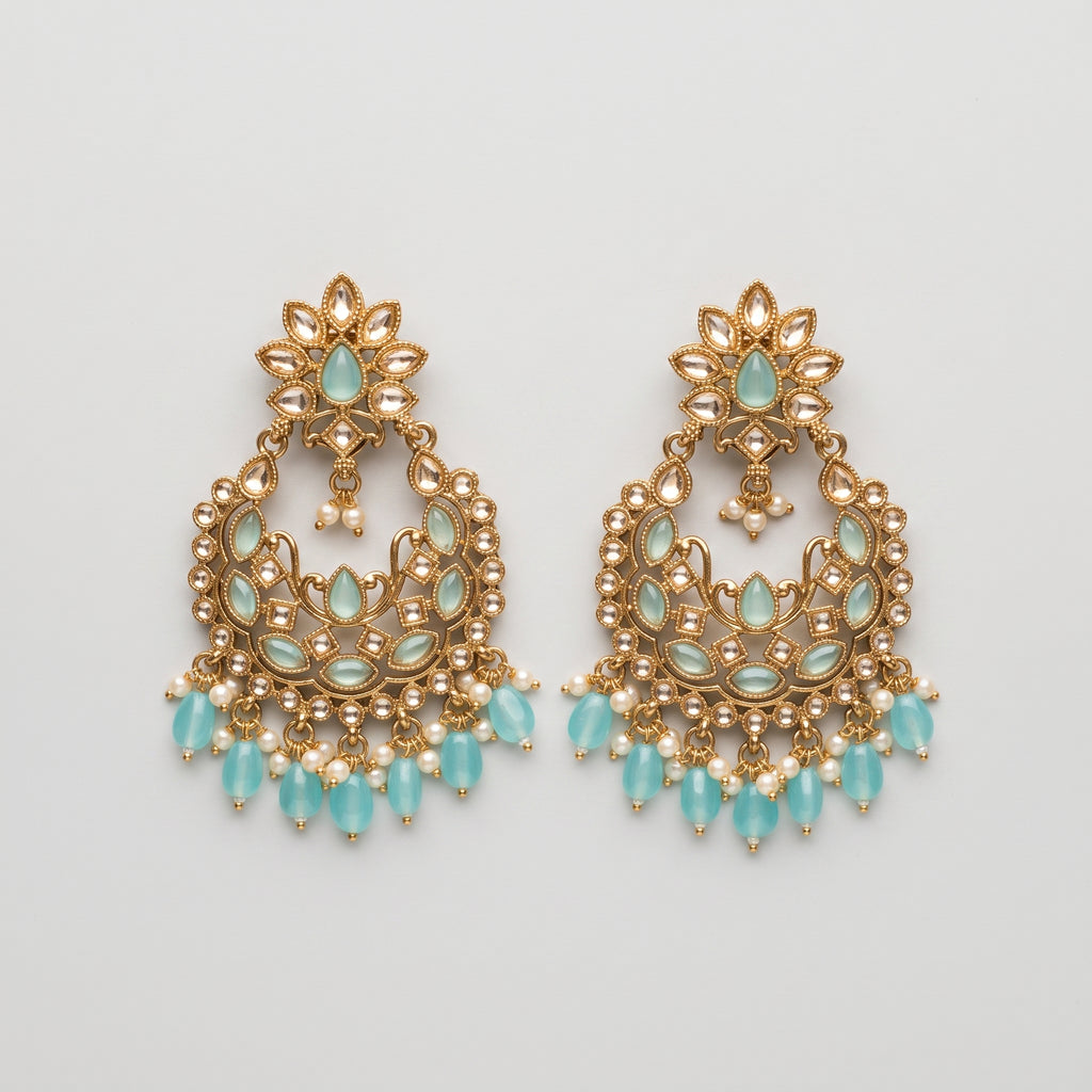 Aqua Moti Earrings