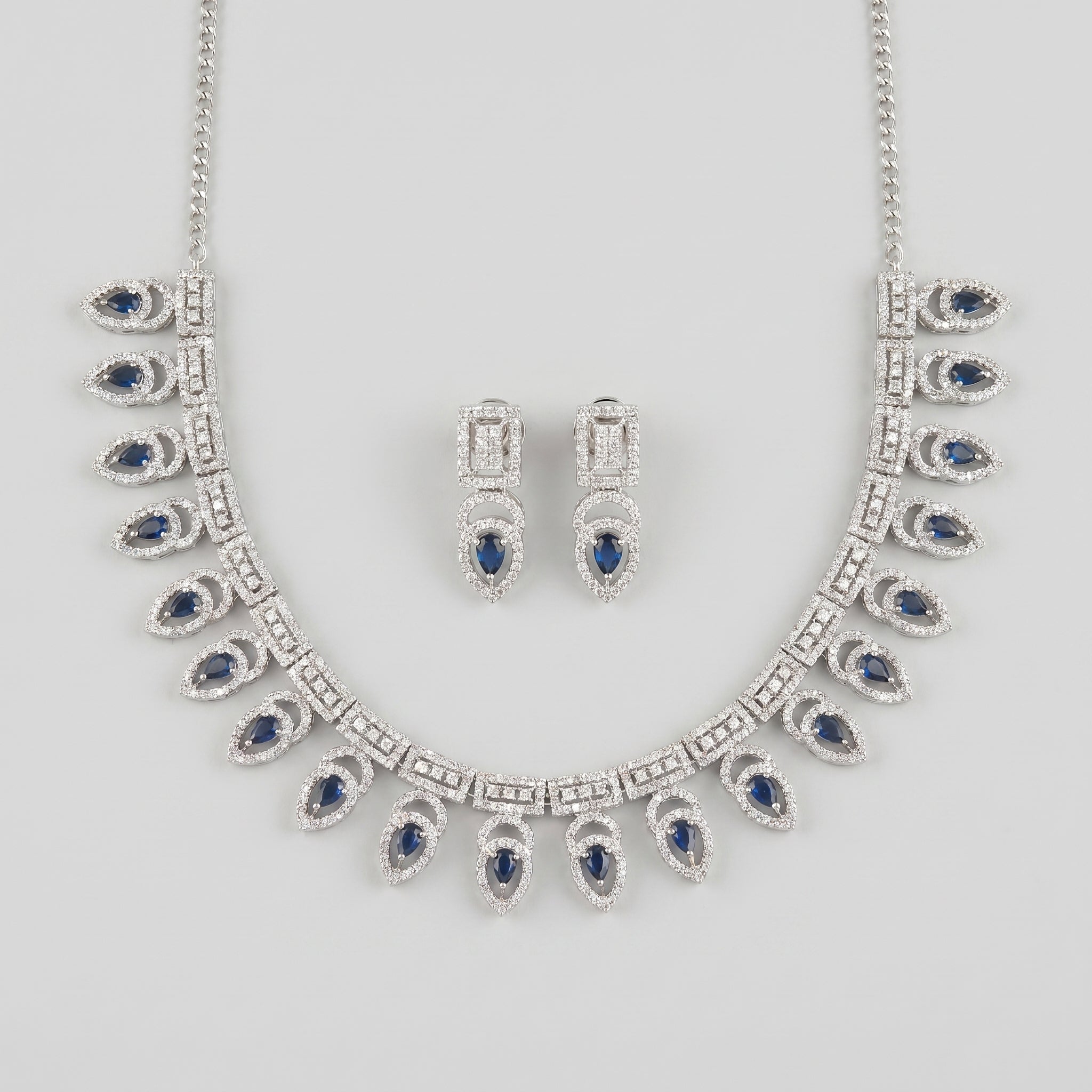 Mayuri Sapphire Necklace Set