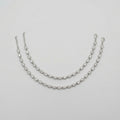 Noor Anklet pair of silver-tone pear-shaped crystal payals with extender