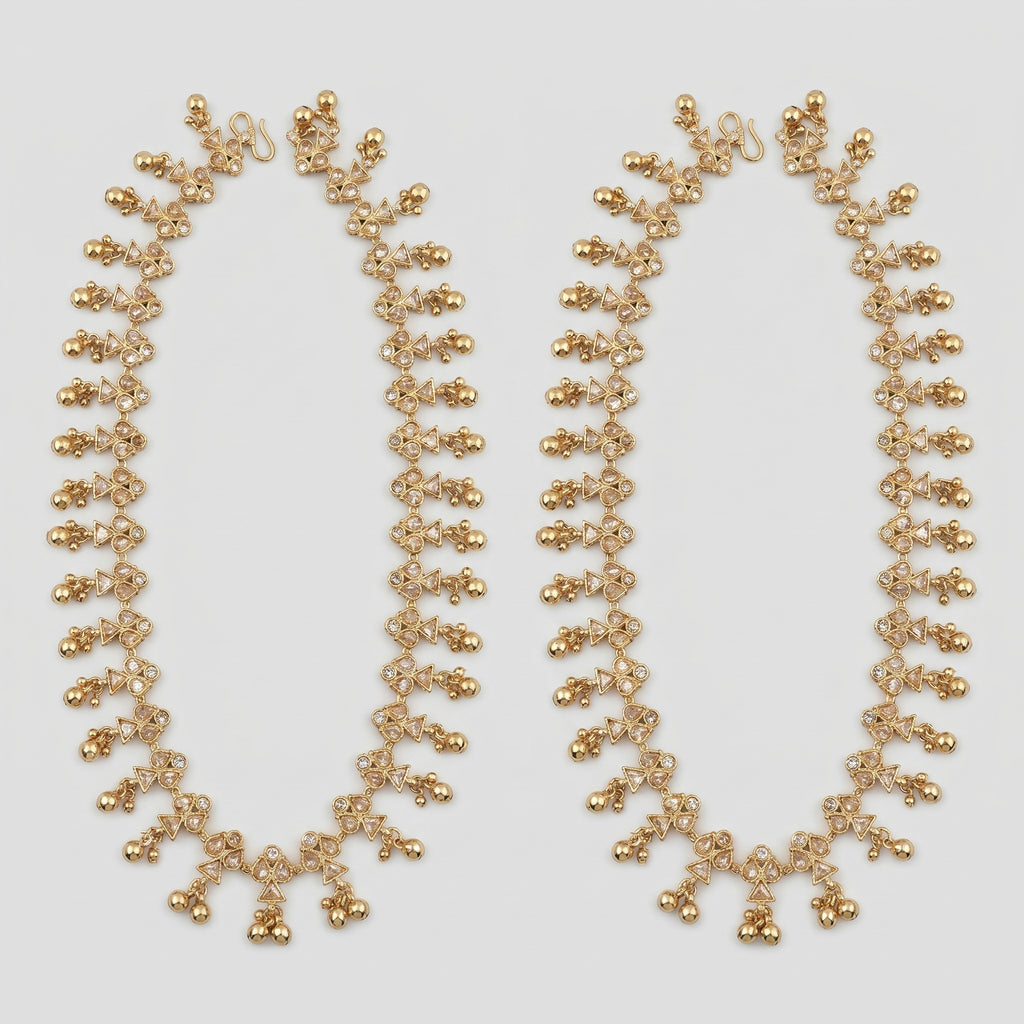 Jadau Polki Anklet