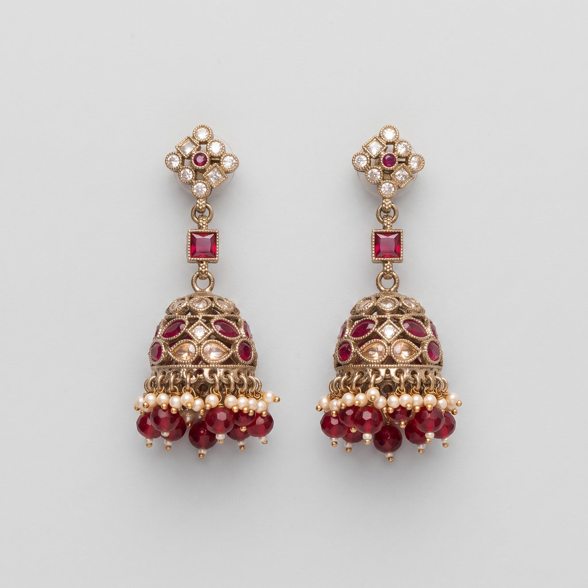Ruby Jhumka Earrings