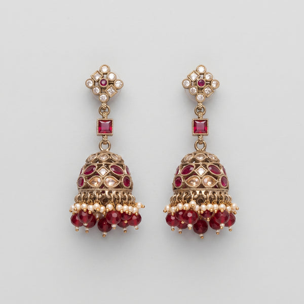 Ruby Jhumka Earrings