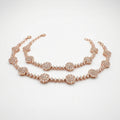 Sia Star Anklet pair of rose-gold-tone pavé disc payals on white background