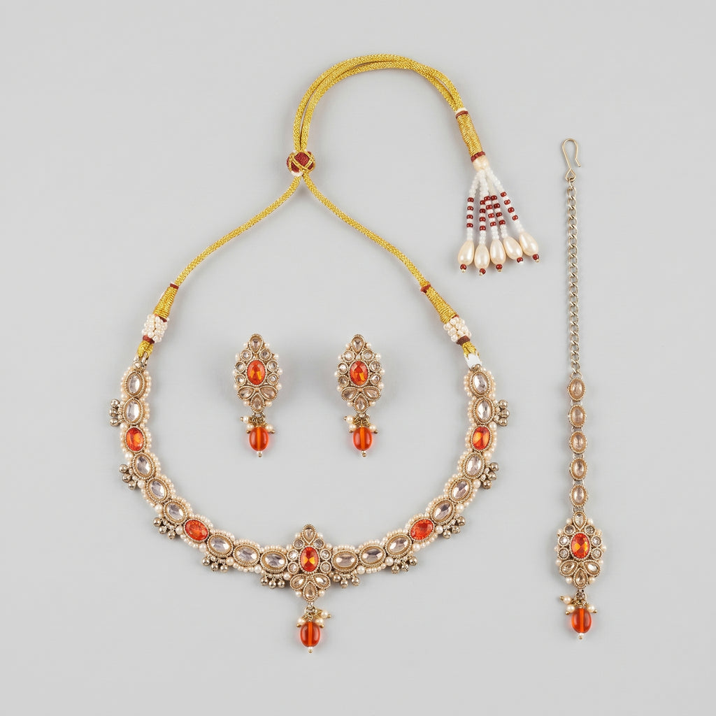 Ruby Moti Necklace