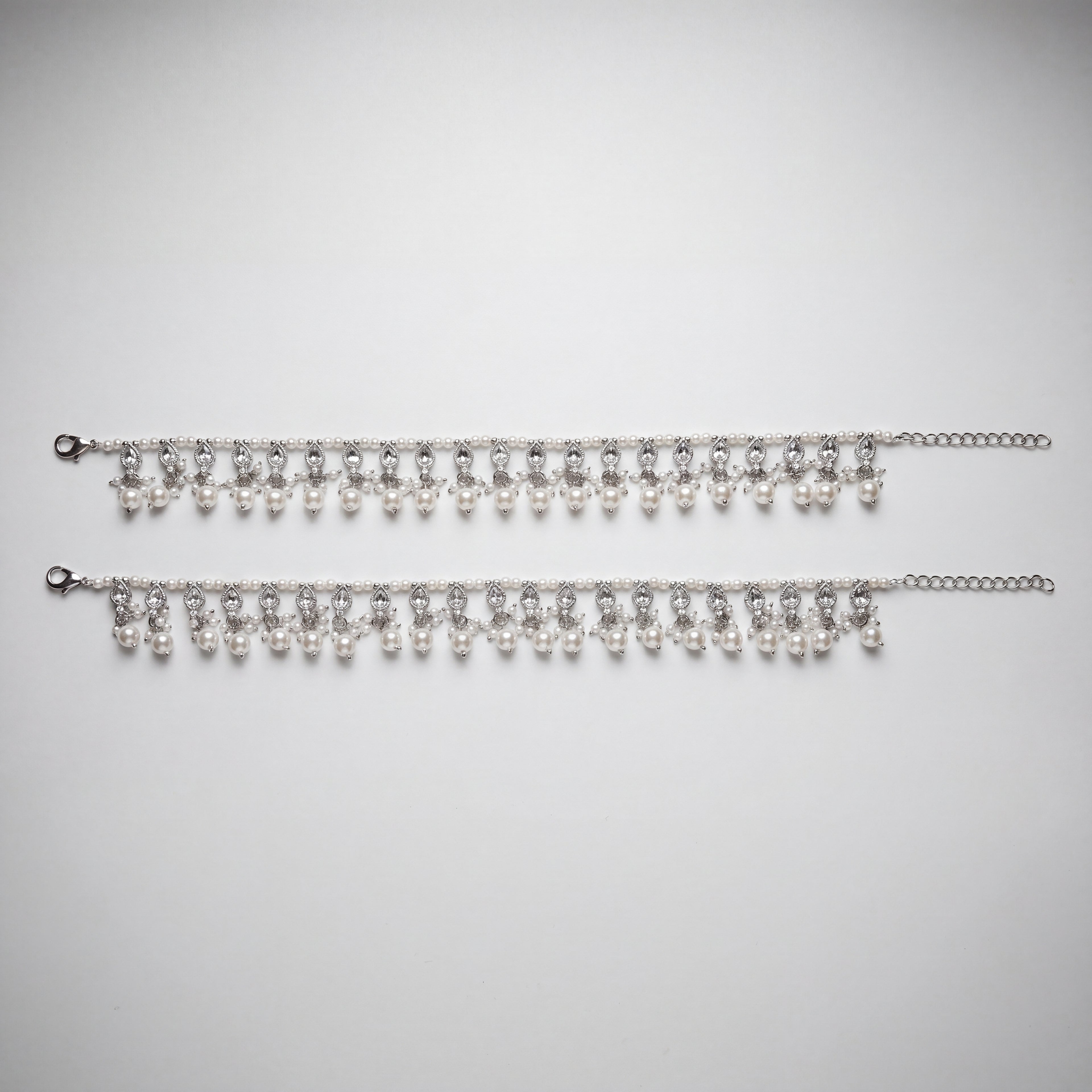 Pearl Crystal Anklets