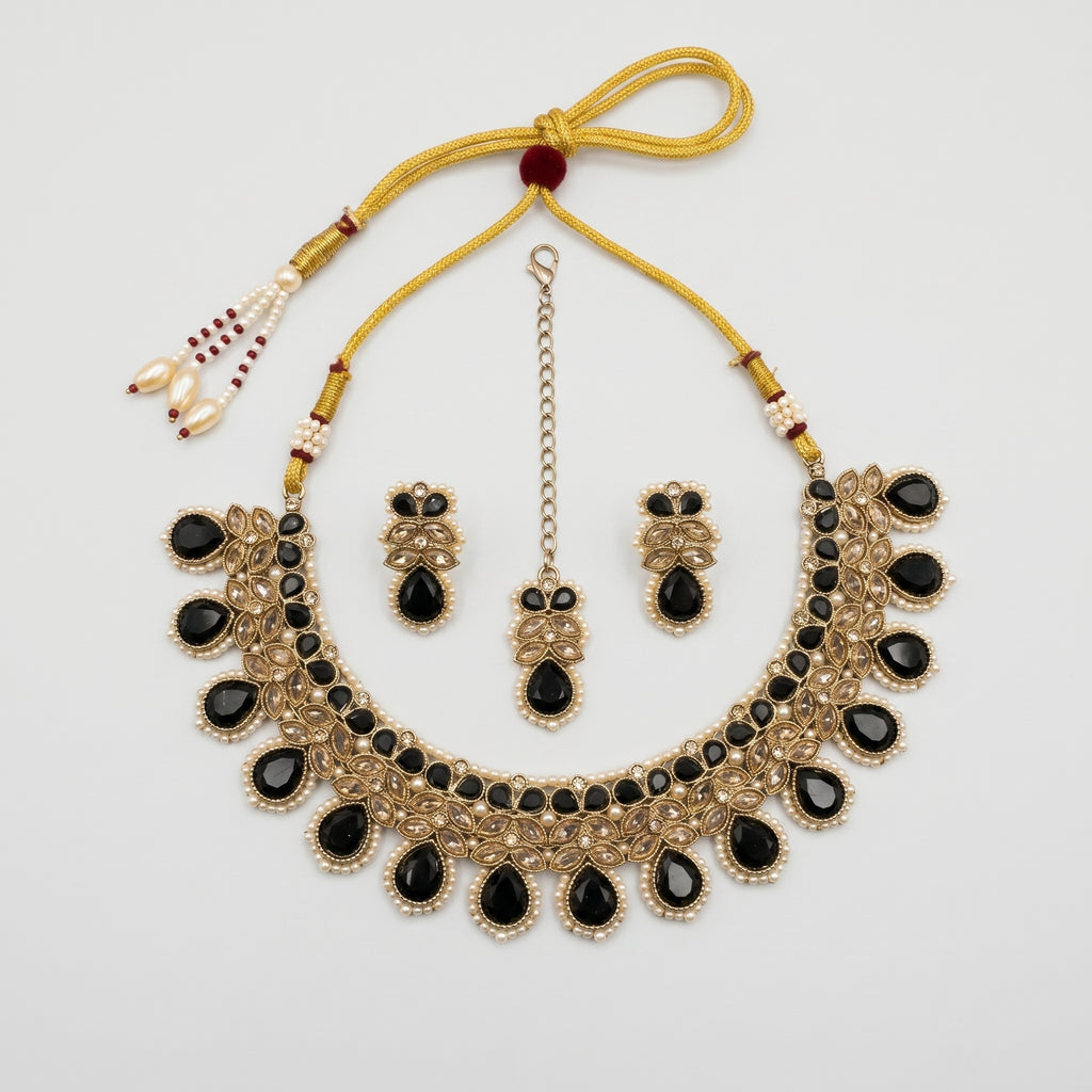 Kajal Black Necklace