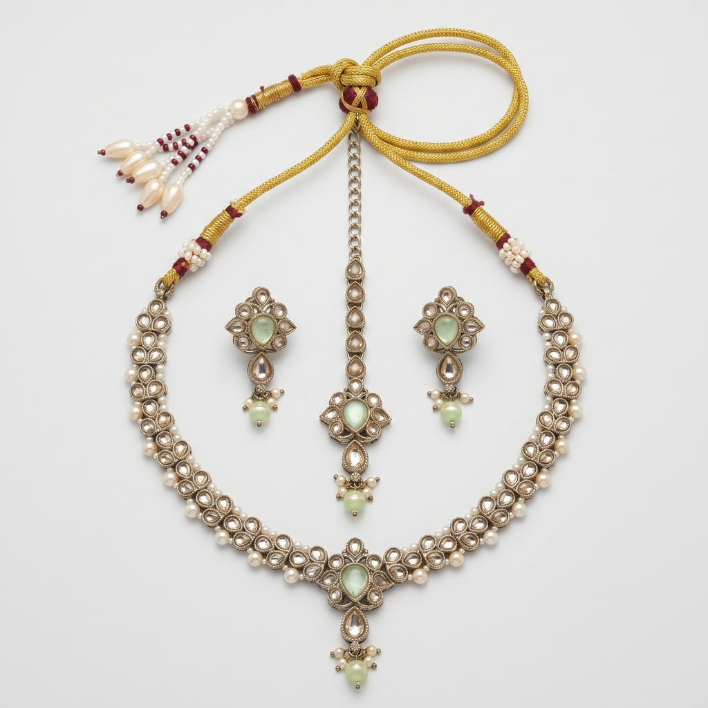Kundan Mint Necklace