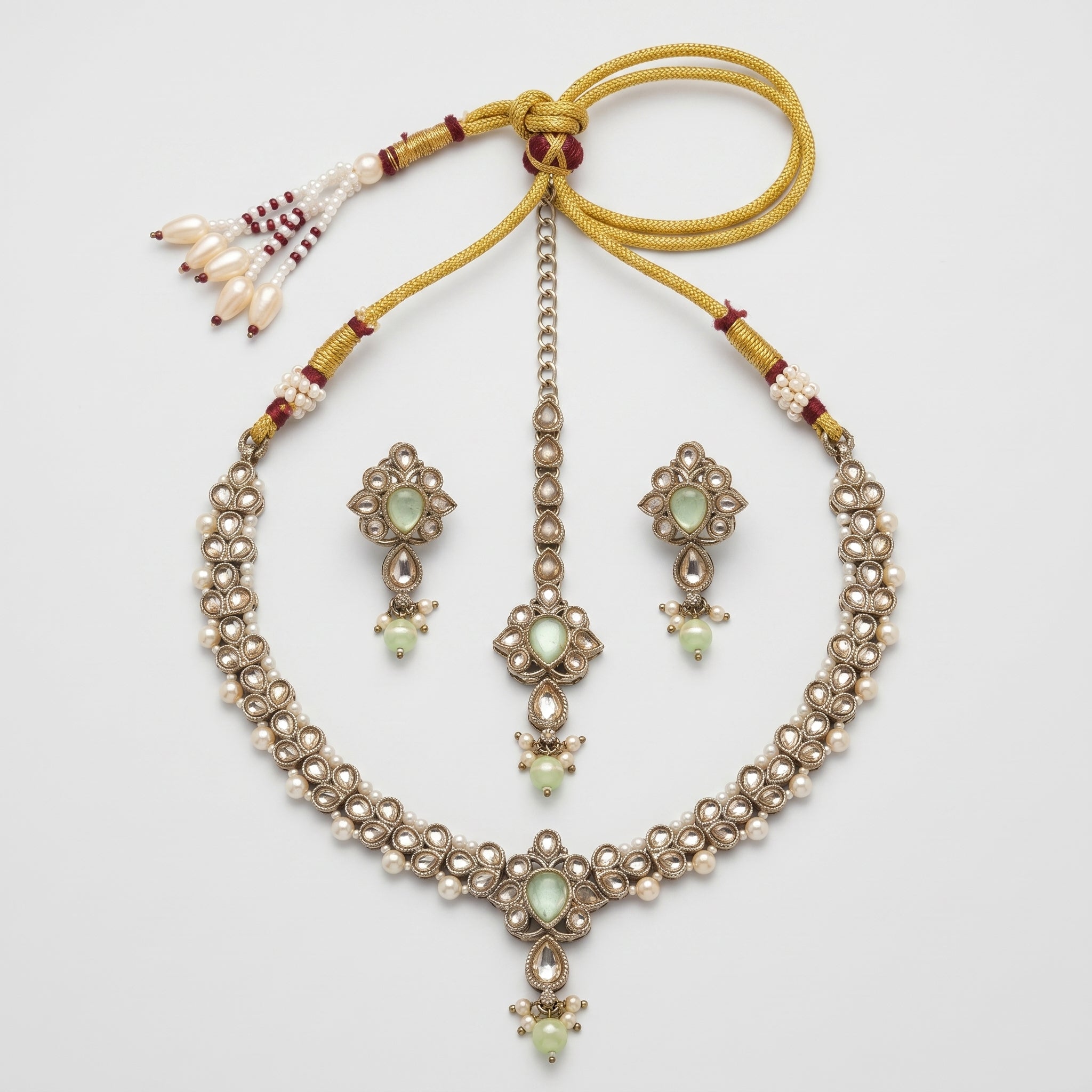 Kundan Mint Necklace