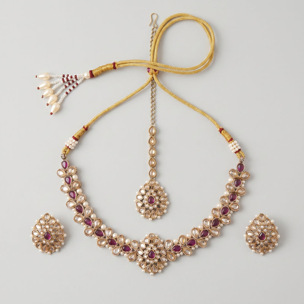 Kundan Amethyst Necklace