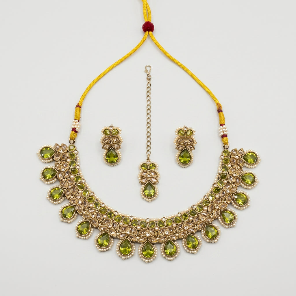 Pista Moti Necklace
