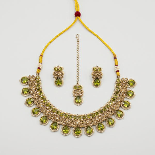 Pista Moti Necklace