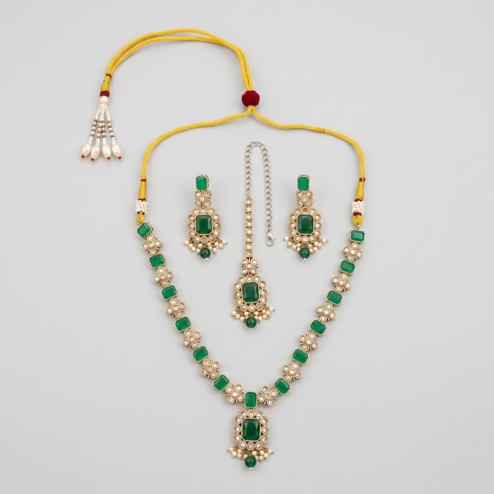 Emerald Floral Necklace