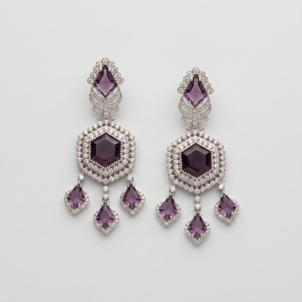 Regal Amethyst Earrings